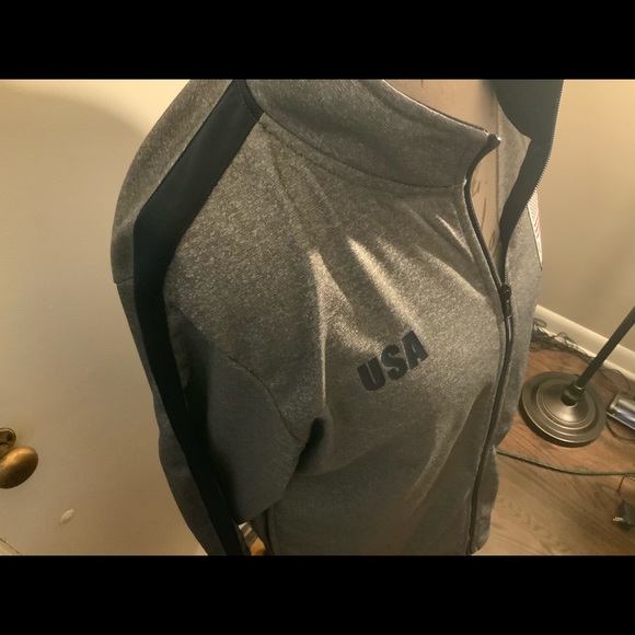 USA Full Zip Jacket Gray Light Weight Men’s Sz M - Picture 4 of 6